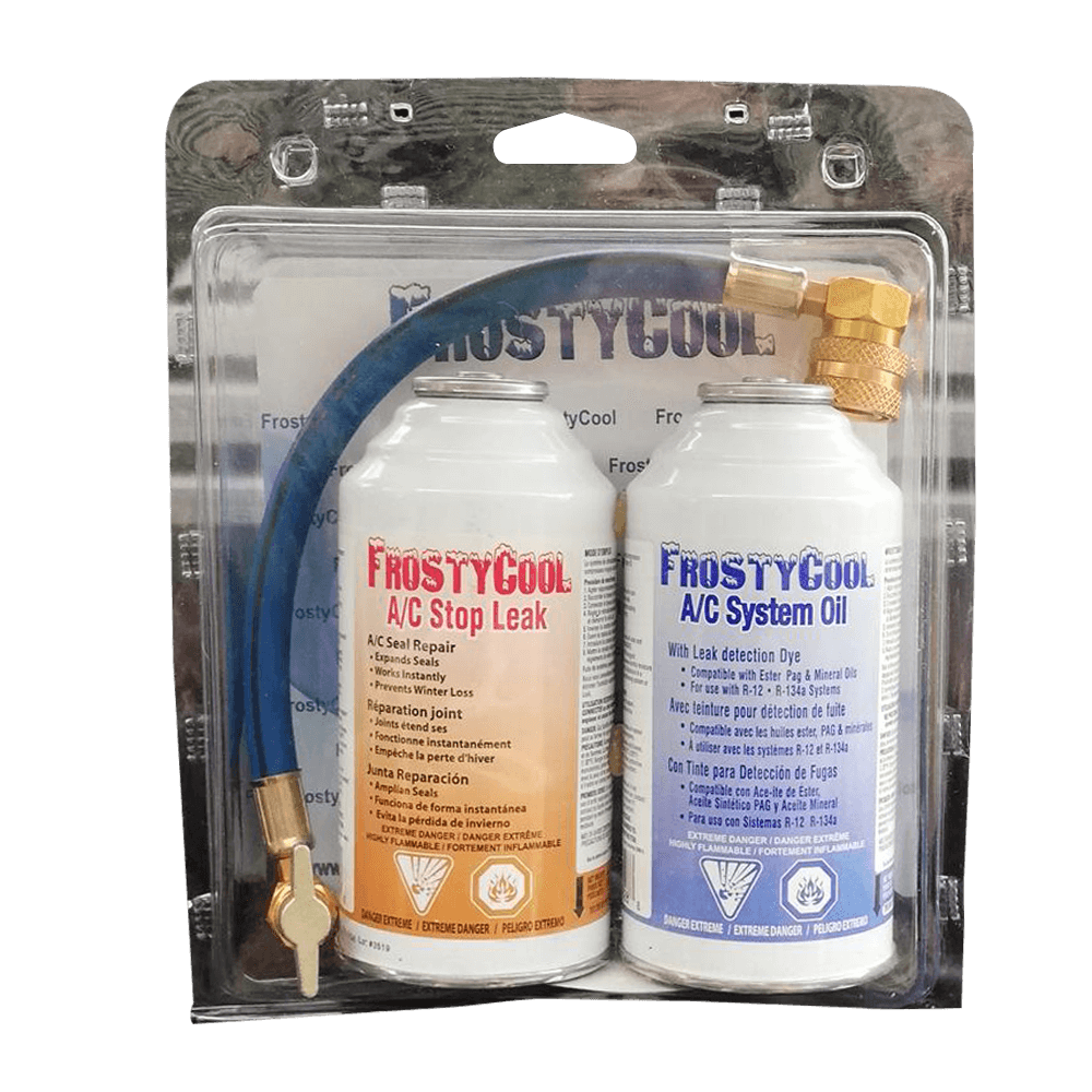FrostyCool 134a A/C Stop Leak & System Oil Tune Up Kit
